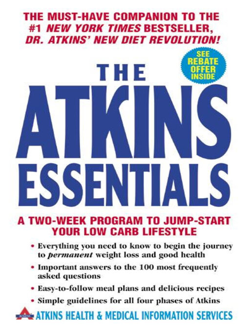Title details for The Atkins Essentials by Atkins Health & Medical Information Services - Available
